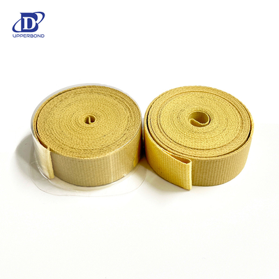 Mua Vải Aramid màu vàng băng Aramid phủ đầy 0.50-0.62mm cho vận chuyển thuốc lá nhất quán sản xuất trực tuyến